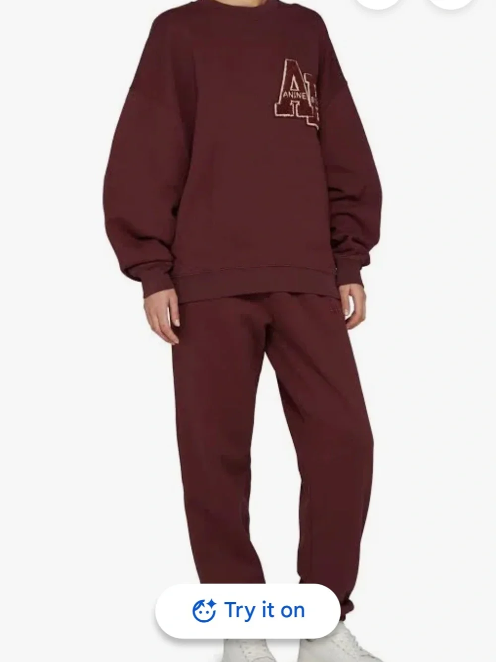 Anine Bing Kids Dark Burgundy Karter Joggers - Picture 3 of 12